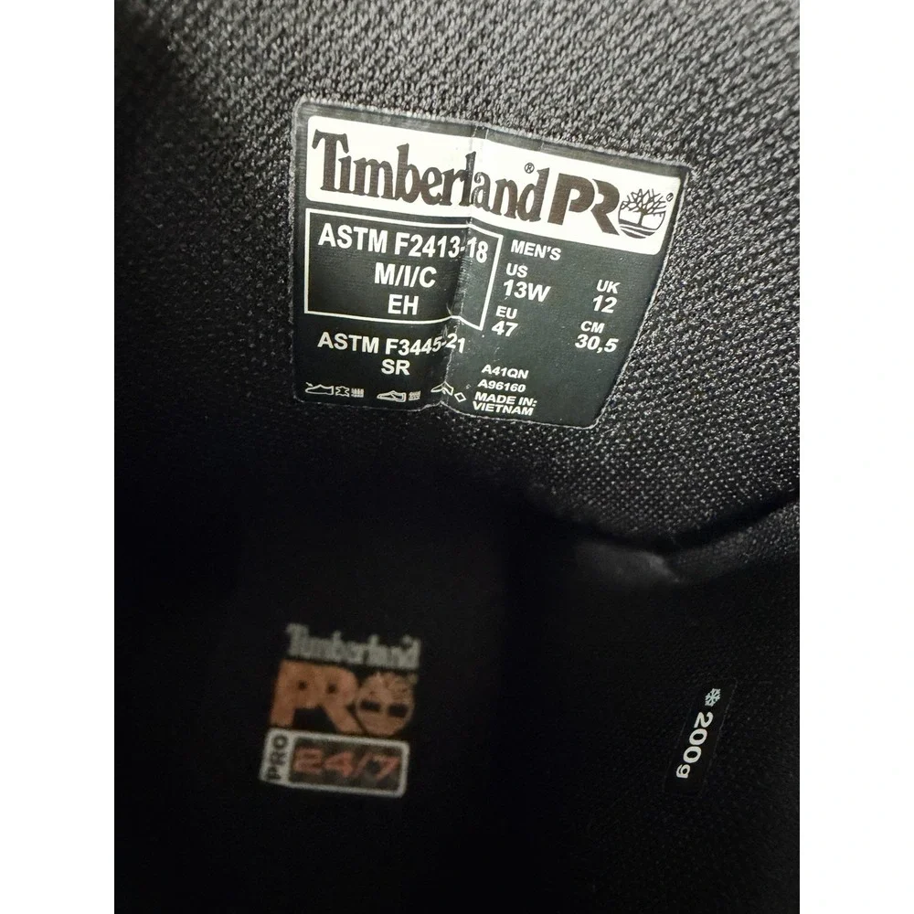 Timberland PRO 24/7 Waterproof Steel Toe Work Boots Men's US 13W Gray EH SR